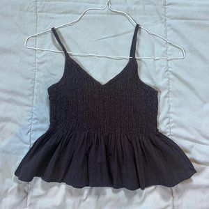 Women's Black Crop-top